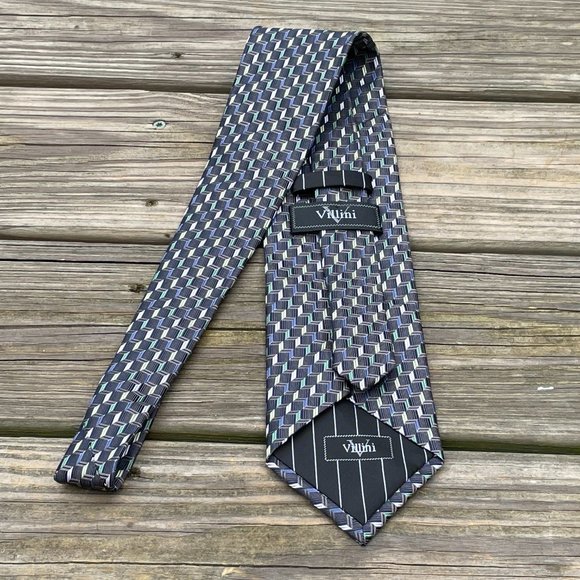 Villini Men Tie 100 Silk Neck Tie Classic Length T - Picture 4 of 9